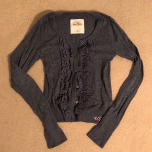 Hollister ruffle cardigan